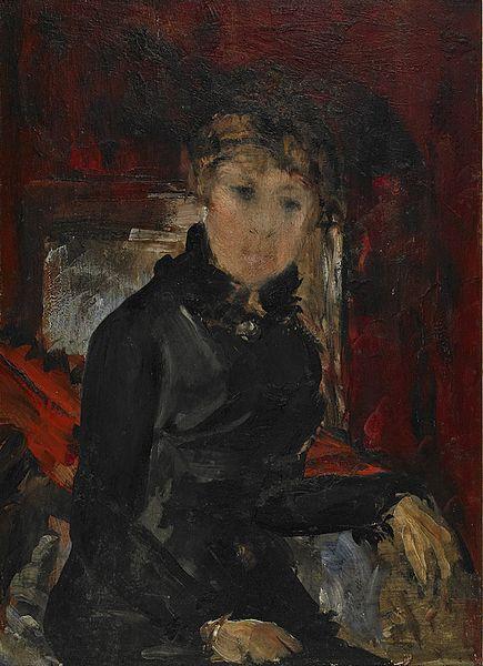 Ernst Josephson Woman dressed in black oil painting image